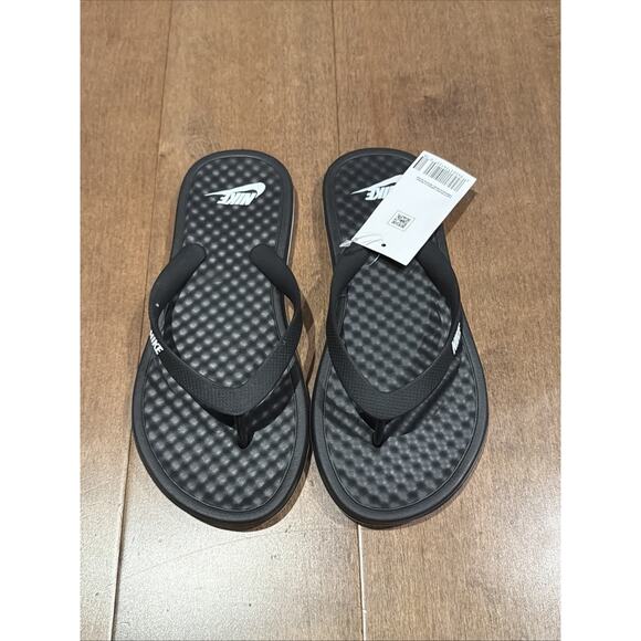Nike On Deck Flip Flops Black Women's Size 6 Brand New - Picture 3 of 3